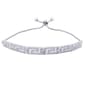 Accents Silver Plated Diamond Accent Greek Key Bracelet - image 1