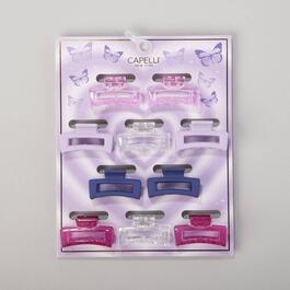Girls Capelli&#40;R&#41; New York 10pc. Rectangle Claw Clips