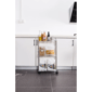 J&V Textiles Chrome Slim Clear Acrylic 3 Tier Cart - image 4