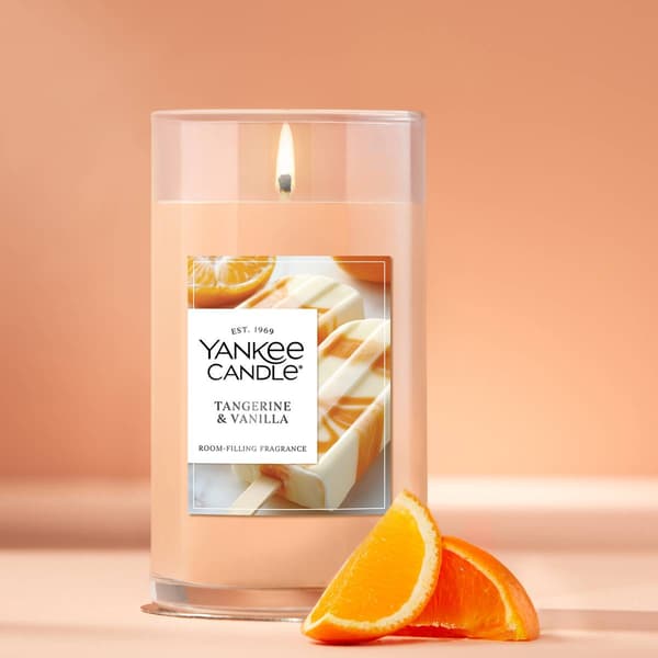 Yankee Candle(R) 14.25oz. Tangerine Vanilla Pillar Candle - image 