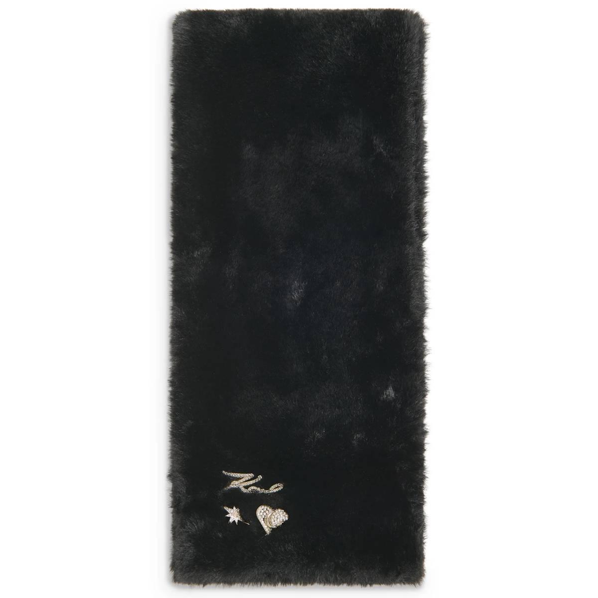 Womens Karl Lagerfeld Faux Fur Pull-Thru Scarf