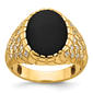 Mens Gentlemens Classics(tm) 14kt. Gold Onyx & 1/2ctw. Diamond Ring - image 1