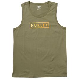 Young Mens Hurley Boxed Logo Graphic Tank Top