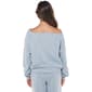 Juniors No Comment Fleece Applique Off The Shoulder Sweatshirt - image 3