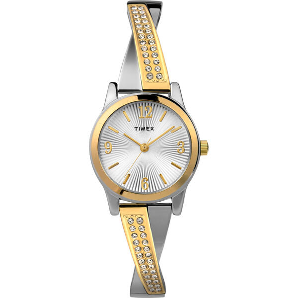 Womens Timex&#40;R&#41; Two-Tone Textured Dial Watch - TW2V69700JT - image 