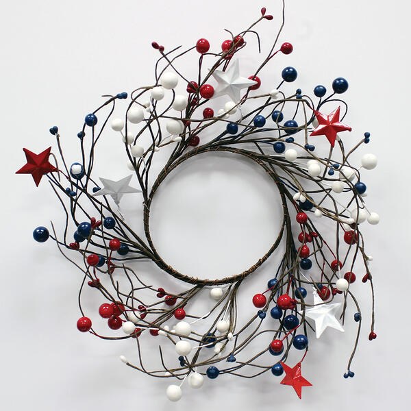 A Cheerful Giver Americana Berries With Stars Candle Rings - image 