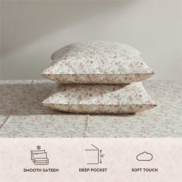 Laura Ashley® Bonnie Cotton Sateen Sheet Set
