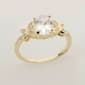 Ashley Cooper&#40;tm&#41; Gold Ring with Oval Clear Stone Floral Band - image 1