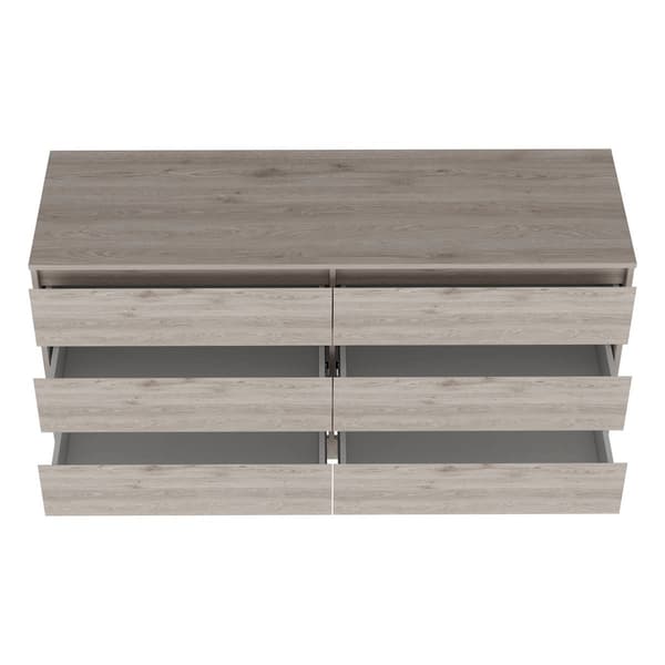 FM FURNITURE Seul 6 Drawer Double Dresser