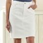 Womens Baccini 21in. Cable Straight Skirt w/Front Slit & Fray Hem - image 1