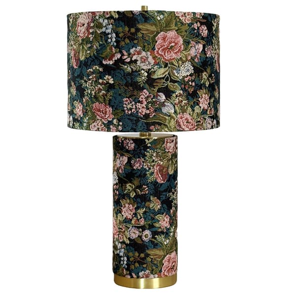 Fangio Lighting Floral Fabric Table Lamp - image 