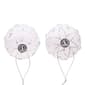Kurt Adler 6pc. Jeweled Clear Feather White Ball Ornaments Set - image 3