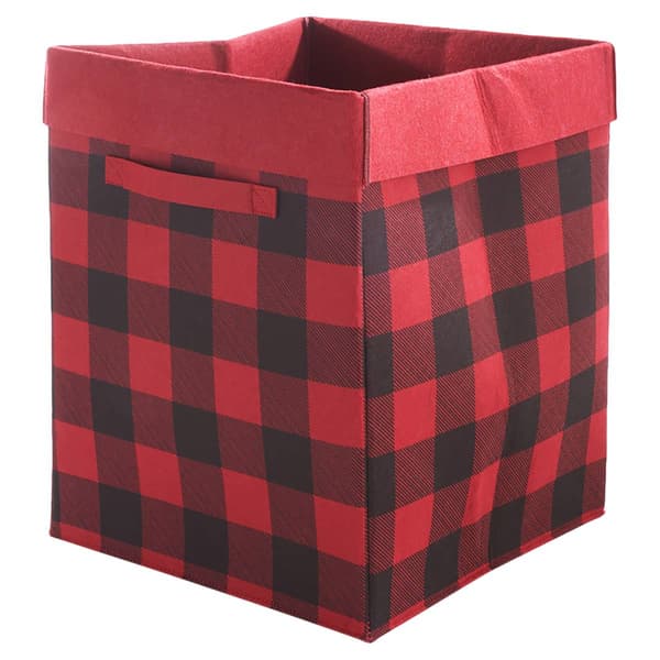 Sammy & Lou&#40;R&#41; Buffalo Check Felt Bin Hamper - image 