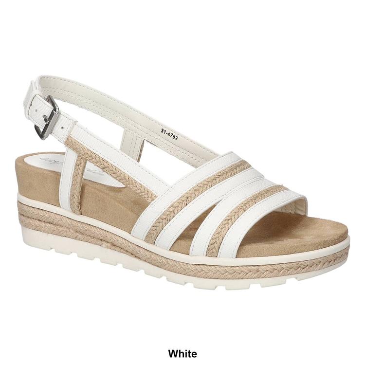 Womens Easy Street Mel Slingback Wedge Sandals