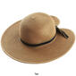 Womens Madd Hatter Straw Farmer Hat With A Black Band Bow - image 3