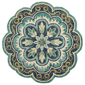 HomeRoots Green Wool Floral Hand Tufted Round Area Rug - image 1