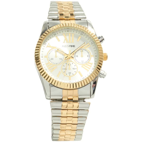 Mens Instatime Two-Tone Faux Chronograph Watch - PT62648 - image 