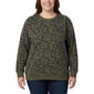 Plus Size Architect(R) Long Sleeve Fleece Swirly Floral Sweatshirt - image 1