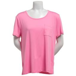 Womens MUK LUKS® Short Sleeve Solid Scoop Neck Pajama Tee