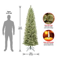 National Tree 7.5ft Arcadia Pine Cashmere Slim Christmas Tree