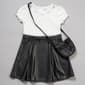 Girls (4-6x) Little Lass(R) Rib Bodice/Faux Leather Dress w/ Purse - image 1