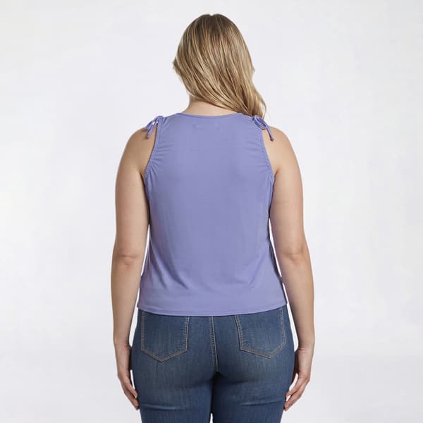 Juniors Plus Eye Candy Tank Top with Drawstring