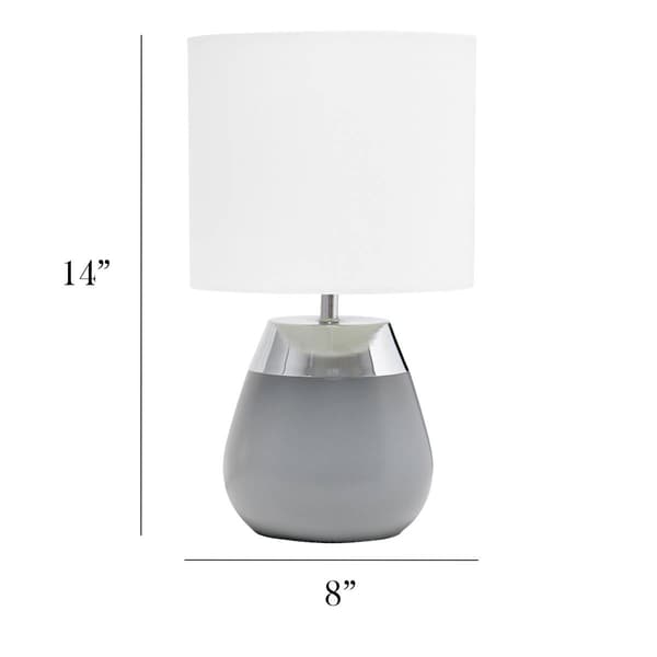 Simple Designs Modern Contemporary Two Toned Touch Table Lamp