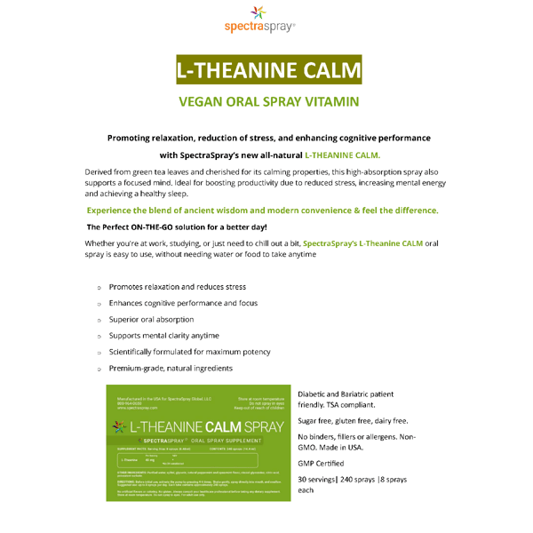 Spectraspray® L-Theanine Calm Oral Spray Supplement