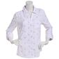 Womens Emily Daniels Long Sleeve Button Front Top- Toss Flamingo - image 1