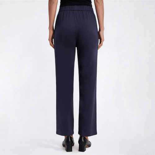 Womens Runway Ready Soft Pull On Trouser Pants with Front Seam