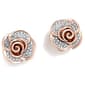 Gianni Argento Diamond Accent Flower Stud Earrings - image 1