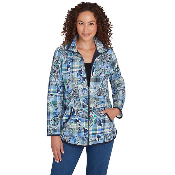 Womens Ruby Rd. Chalet Chic Ath Terry Jacket - image 