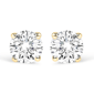 Haus of Brilliance Gold Lab Grown Diamond Solitaire Stud Earrings - image 2