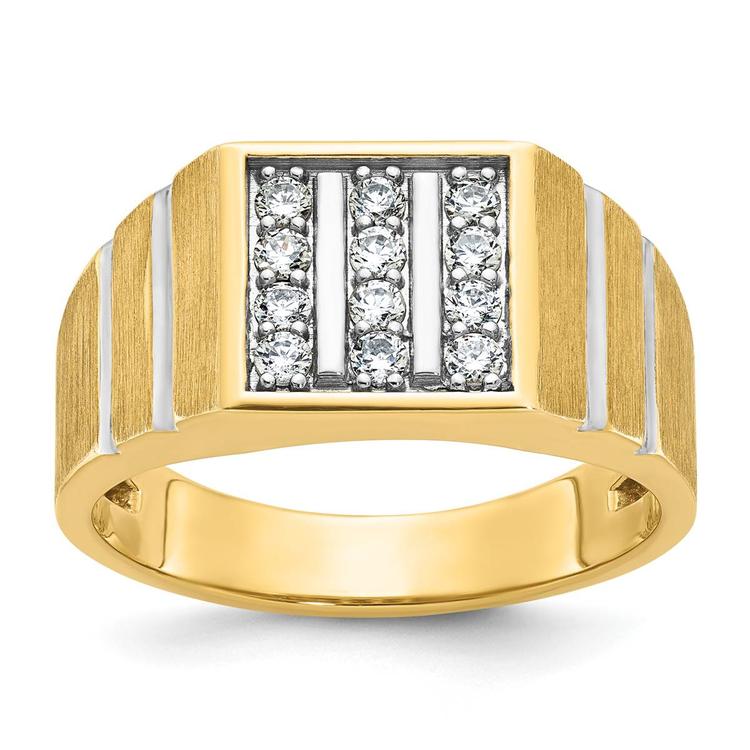 Mens Gentlemens Classics(tm) 14kt. Gold Vertical Diamonds Ring