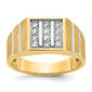 Mens Gentlemens Classics(tm) 14kt. Gold Vertical Diamonds Ring - image 1