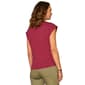 Womens Democracy Extended Cap Sleeve Ruch Side Tee - image 2