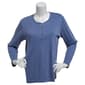 Petite Hasting & Smith Long Sleeve Solid Henley Tee - image 1