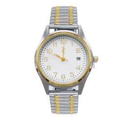 Mens 36mm Two-Tone Case & Stretch Bracelet Watch - MWLTBV-14