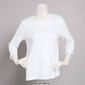 Petite Hasting &amp; Smith 3/4 Sleeve Solid Open Crew Neck Top - image 6