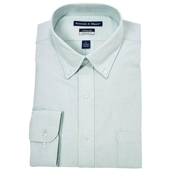 Mens Preswick & Moore Long Sleeve Oxford Dress Shirt - image 