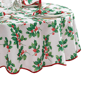 Threadmade Vintage Holly Scallop Border Tablecloth - image 4
