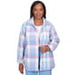 Womens Alfred Dunner Swiss Chalet Pastel Plaid Shirt Jacket - image 1