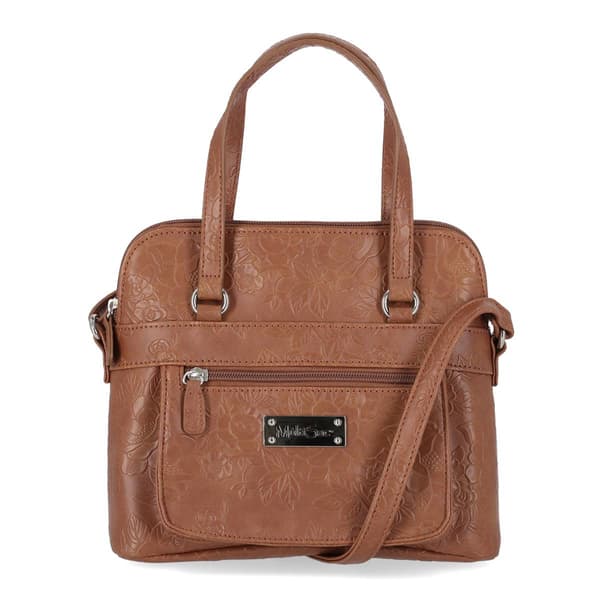 Koltov Dover Embossed Floral Satchel - image 