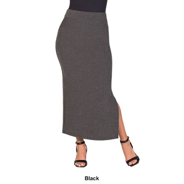Womens 24/7 Comfort Apparel Side Slit Maxi Skirt