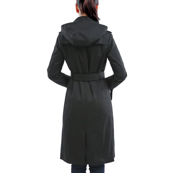 Womens BGSD Waterproof Classic Hooded Long Trench Coat