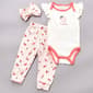 Baby Girl (NB-9M) Chick Pea 3Pc Strawberry Jogger Set - image 1