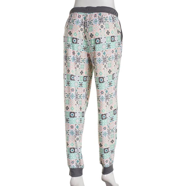Plus Size MUK LUKS&#174; Patchwork Cloud Knit Jogger Pajama Pants