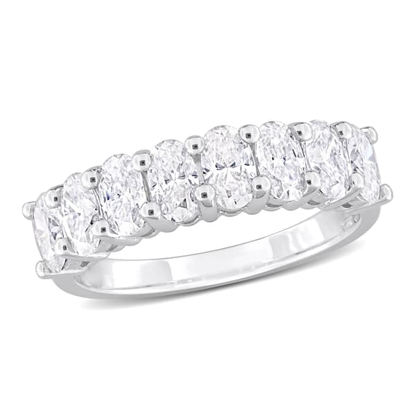 Sterling Silver 1 5/8ctw. White Moissanite Anniversary Band - image 