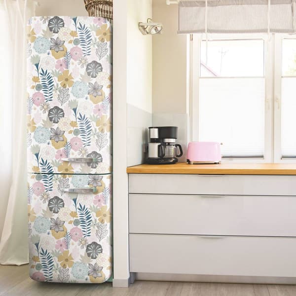 RoomMates® Pink Perennial Blooms Peel & Stick Wallpaper