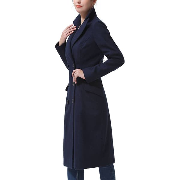 Womens BGSD Long Wool Peacoat